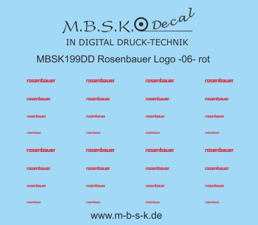 Rosenbauer Logo 06 -Rot- Premium Digitaldruck Decal MBSK199DD