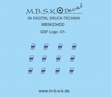 GSF Logo - 01 Premium Digitaldruck Decal MBSK234DD