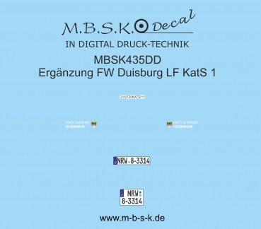 LF KatS 1 Ergänzung FW Duisburg MBSK435DD