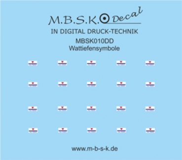 Symbole Wattiefe Premium Digitaldruck Decal MBSK010DD