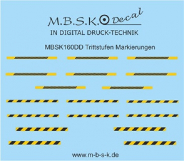Trittstufen Warnmarkierungen -verschiedene- Premium Digitaldruck Decal MBSK160DD