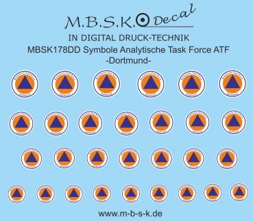 Symbole Analytische Task Force ATF -Dortmund- Premium Digitaldruck Decal MBSK178DD