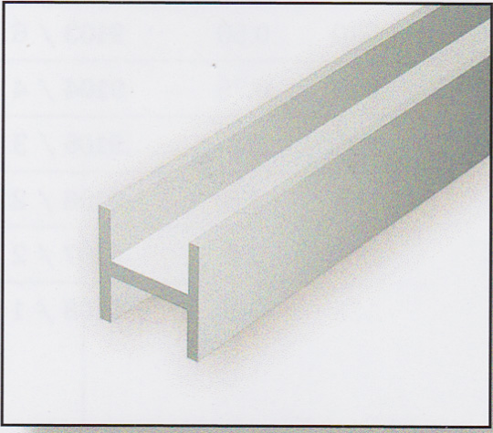 Polystyrol H-Profile -weiß- Länge 356mm