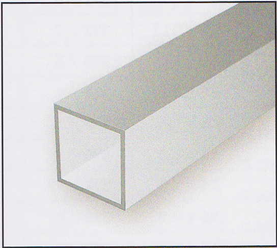 Polystyrol Quadratrohre -weiß- Länge 356mm