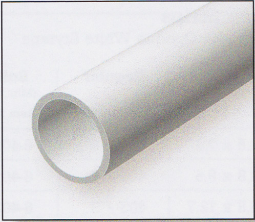 Polystyrol Rundrohre -weiß- Länge 356mm