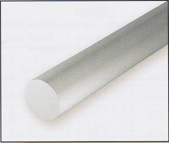 Polystyrol Rundstangen -weiß- Länge 356mm