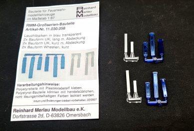 Leuchtbalken 2x UK lang, 2x UK kurz 2x Wheelen kurz 11.030.058