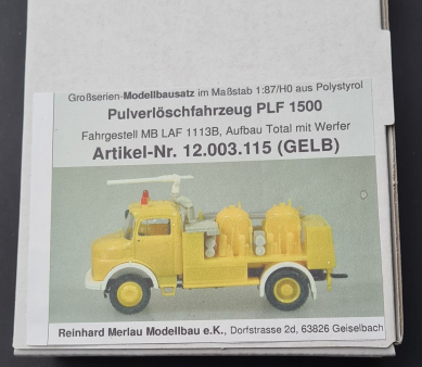 MB Kurzhauber PLF 1500 m. Werfer gelb/weiß Felgen schwarz 12.003.115