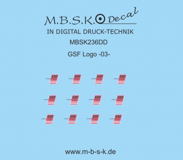 GSF Logo - 03 Premium Digitaldruck Decal MBSK236DD