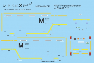 Beschriftung für HTLF Flughafen München Merlau Bausatz 05.007.012 MBSK444DD