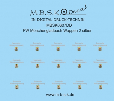 FW Mönchengladbach Wappen 2 silber MBSK607DD