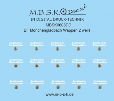 BF Mönchengladbach Wappen 2 weiß MBSK608DD