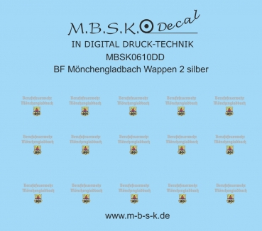 BF Mönchengladbach Wappen 2 silber MBSK610DD