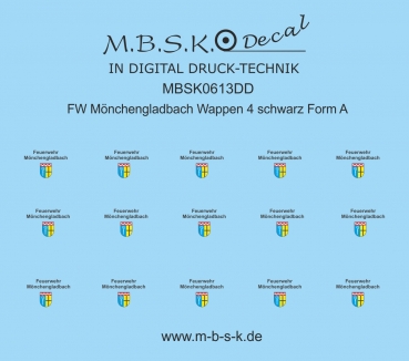 FW Mönchengladbach Wappen 4 schwarz Form A MBSK613DD