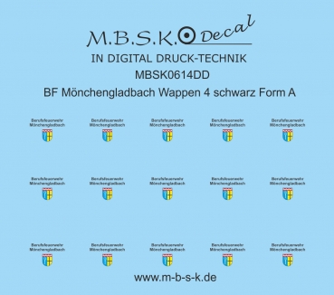 BF Mönchengladbach Wappen 4 schwarz Form A MBSK614DD