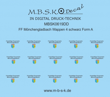 FF Mönchengladbach Wappen 4 schwarz Form A MBSK619DD