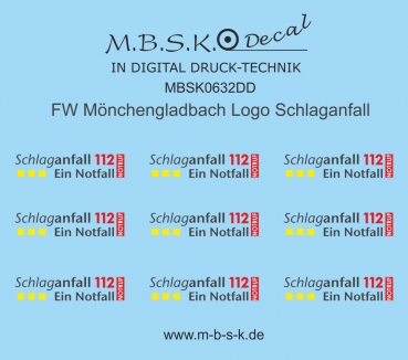 FW Mönchengladbach Logo Schlaganfall MBSK632DD