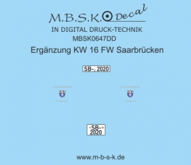 Ergänzung KW16 FW Saarbrücken MBSK647DD