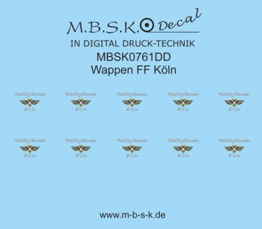 Wappen FF Köln MBSK761DD