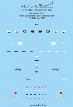 Basisapplikationen für Ford Ranger 2016 -Basis Busch- MBSK879DD
