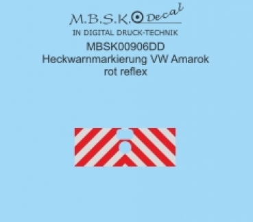 Heckwarnmarkierung VW Amarok Rot reflex MBSK906DD