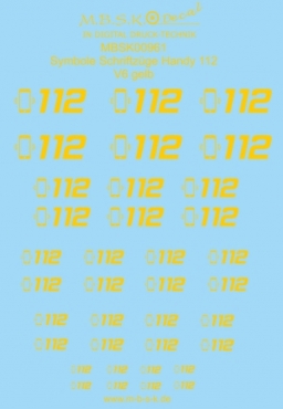Symbole Schriftzüge Handy 112 V6 -gelb- MBSK961DD