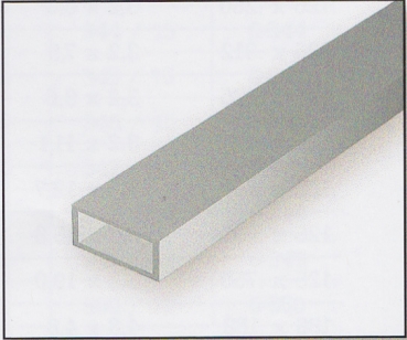 Polystyrol Rechteckrohre -weiß- 3,20 mm x 6,30 mm - Länge 356mm 3 Stück EV-257