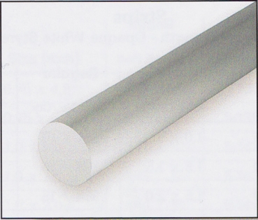 Polystyrol Rundstangen -weiß- Durchmesser 2,50 mm - Länge 356mm 5 Stück EV-213