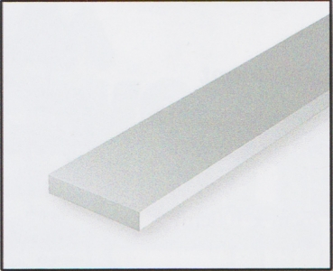Polystyrol Stripes -weiß- 0,38 mm x 3,20 mm - Länge 356mm 10 Stück EV-116