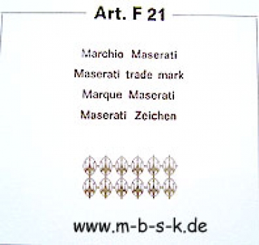 Maserati Zeichen, 12 Stück FT21