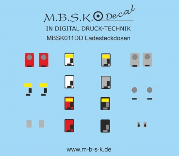 Ladesteckdosen -verschiedene- Premium Digitaldruck Decal MBSK011DD