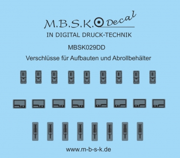 Verschlüsse für Aufbauten und Abrollbehälter Digitaldruck Decal MBSK029DD
