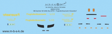 Decals für MB Sprinter06 Bus, MTF, Flughafen Düsseldorf Premium Digitaldruck Decal MBSK157DD