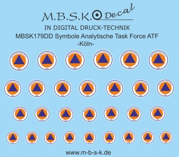 Symbole Analytische Task Force ATF -Köln- Premium Digitaldruck Decal MBSK179DD
