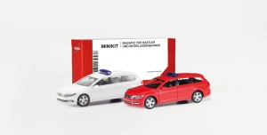 VW Passat Variant m. Blaulichtbalken 2er Set rot/weiß H013772