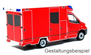 Tür und Detaildecals für Herpa Fahrtec Koffer 18 Dreh+kleine Schiebetür MB Sprinter 18 folierte Fahrzeuge MBSK883DD