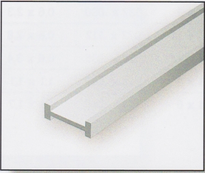 Polystyrol I-Profil -weiß- 1,50 mm x 1,20 mm - Länge 356mm 4 Stück EV-271