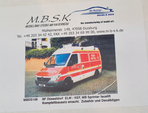MB Sprinter ELW/KEF BF Düsseldorf  MBDS109