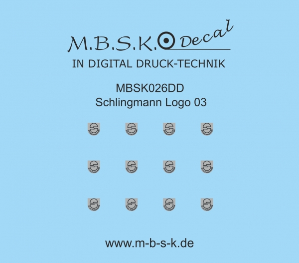 Schlingmann Logo 03 Premium Digitaldruck Decal MBSK026DD