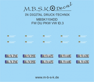 PKW VW ID.3 Feuerwehr Duisburg MBSK1104DD