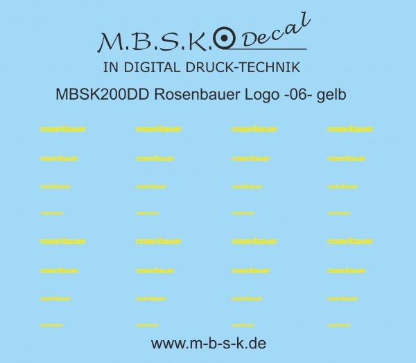 Rosenbauer Logo 06 -Gelb- Premium Digitaldruck Decal MBSK200DD
