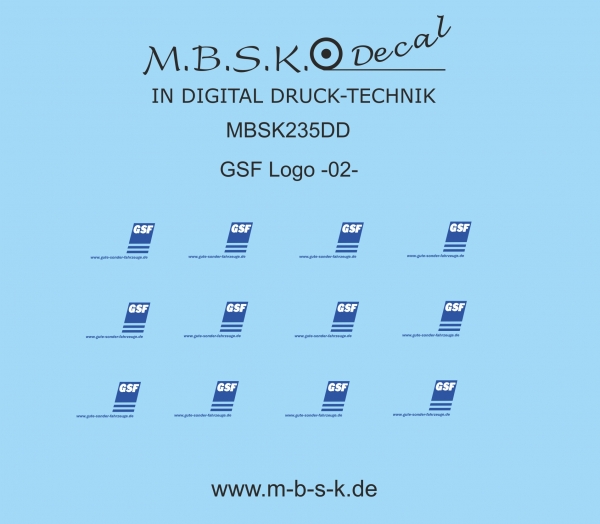 GSF Logo - 02 Premium Digitaldruck Decal MBSK235DD