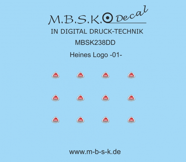 Heines -Wuppertal- Logo 01 Premium Digitaldruck Decal MBSK238DD