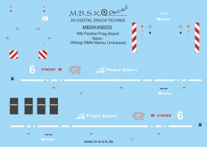 Beschriftung für RBI Panther Prag Airport - Basis  Wiking/RMM Merlau Umbausatz MBSK456DD