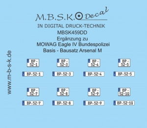 Ergänzung zu MOWAG Eagle IV Bundespolizei -Basis Bausatz Arsenal M- MBSK459DD