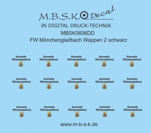 FW MönchengladbachWappen 2 schwarz MBSK606DD