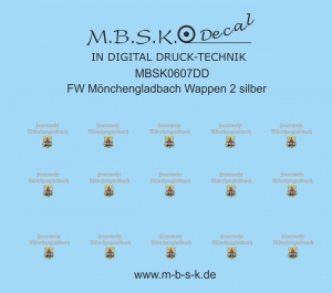 FW Mönchengladbach Wappen 2 silber MBSK607DD