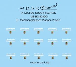 BF Mönchengladbach Wappen 2 weiß MBSK608DD