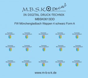 FW Mönchengladbach Wappen 4 schwarz Form A MBSK613DD