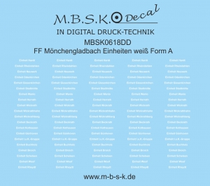 FF Mönchengladbach Einheiten weiß Form A MBSK618DD